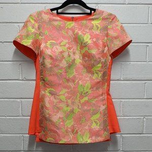 Ted Baker London Neon Floral Jaquard Top